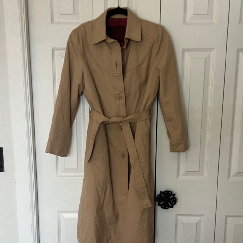 Vintage London Fog Maincoats Khaki Trench coat with removable liner - 8P